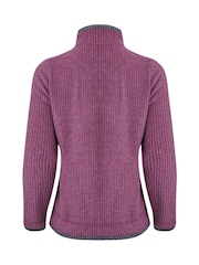 Weird Fish Purple Ariana Full Zip Grid Fleece - Image 7 of 7