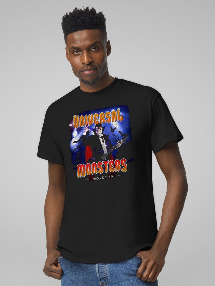 All + Every Black Universal Studios Monsters Dracula On Tour T-Shirt - Image 1 of 4 All + Every Black Universal Studios Monsters Dracula On Tour T-Shirt - Image 1 of 4