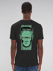 All + Every Black Frankenstein Frank Red Eyes Back Print T-Shirt - Image 1 of 4