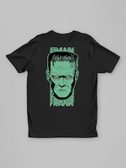 All + Every Black Frankenstein Frank Red Eyes Back Print T-Shirt - Image 3 of 4