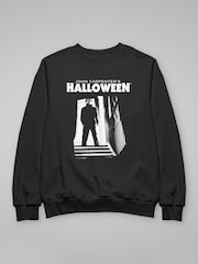 All + Every Black Halloween Michael Myers Top Of The Stairs Sweatshirt - Image 3 of 4