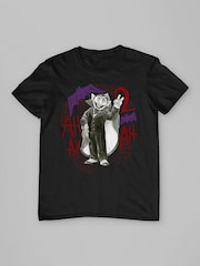 All + Every Black Sesame Street Count Von Count Ah Ah Ah 2 T-Shirt - Image 3 of 4