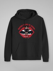 All + Every Black Rocky Horror Show Dr Frank N Furter Mouth Logo Hooded Sweatshirt - Image 3 of 4