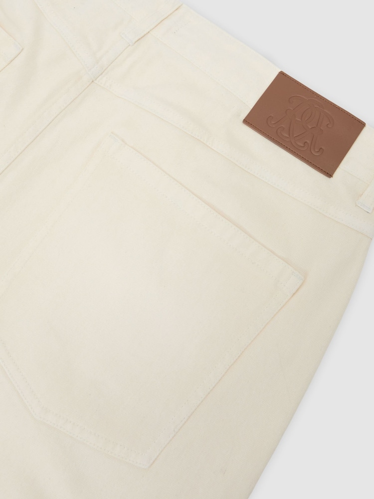 أبيض - Reiss Rubin Monogram Relaxed-Fit Jeans - صورة 6 من 6
