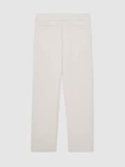 Reiss Cream Rosemary Welt-Pocket Tapered Trousers - Image 2 of 6