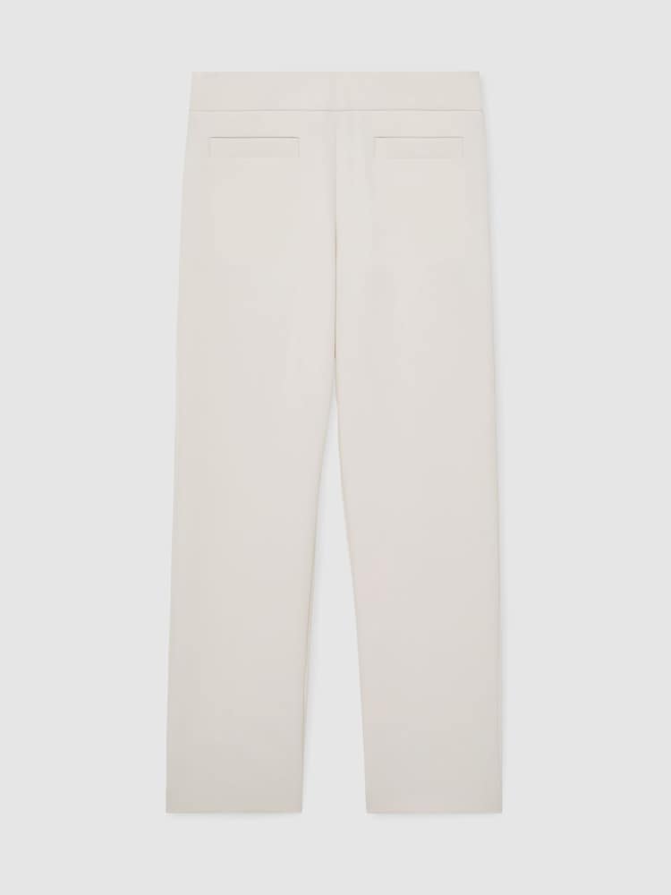 Reiss Cream Rosemary Welt-Pocket Tapered Trousers - Image 2 of 6