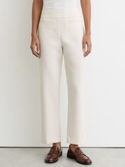Reiss Cream Rosemary Welt-Pocket Tapered Trousers - Image 3 of 6