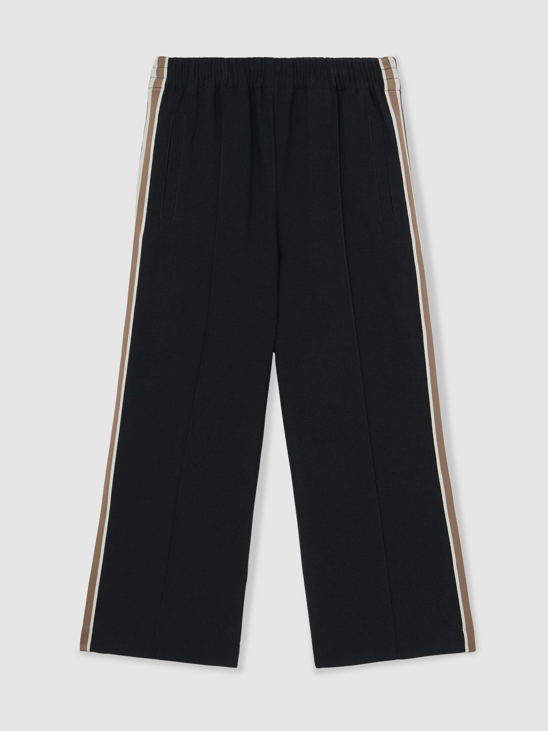 Reiss Navy Trousers In Black