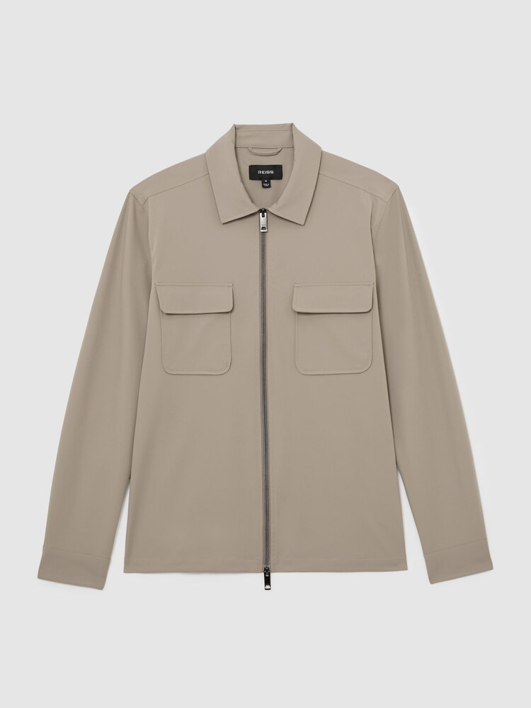 Reiss Taupe Brown Ascend Shirt - Image 2 of 6