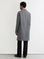 Reiss Canton Single-Breasted Raglan Raincoat with Wool - Image 5 of 6