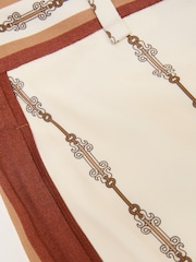 Reiss Ivory Lydia Chain-Print Wide-Leg Trousers - Image 6 of 6