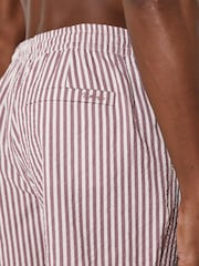 Reiss Rose Pink/White Bay Seersucker Stripe Swim Shorts - Image 4 of 6