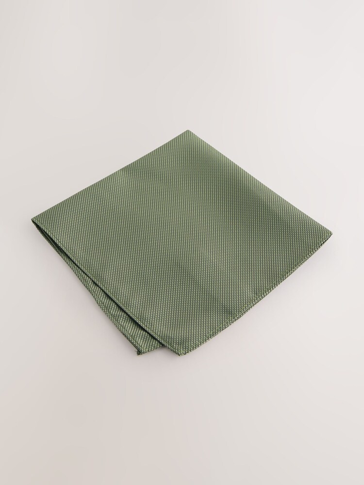Olive Green Textured Pocket Square - Image 1 of 3 Olive Green Textured Pocket Square - Image 1 of 3