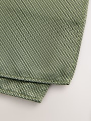 Olive Green Textured Pocket Square - Image 2 of 3