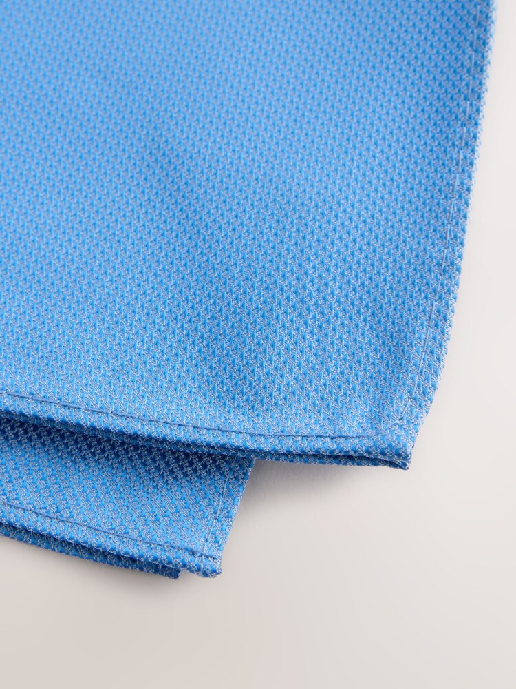 Blue Textured Pocket Square - Image 2 of 3 Blue Textured Pocket Square - Image 2 of 3