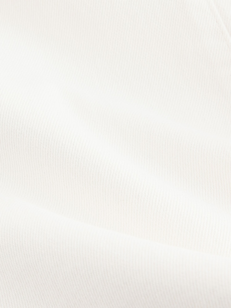 Ecru Patch Pocket Wide Leg Jeans - Image 2 of 4 Ecru Patch Pocket Wide Leg Jeans - Image 2 of 4