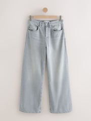 self. Washed Grey Loose Wide Leg Jeans - Image 7 of 9