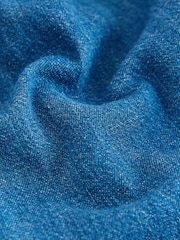 Mid Blue Denim Lightweight Linen Blend Balloon Jeans - Image 8 of 9