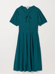 FatFace Nora Teal Blue Jersey Dress - Image 1 of 1