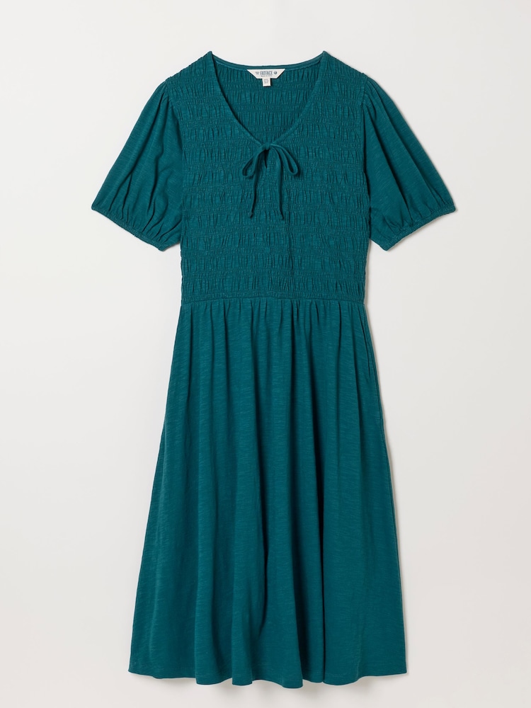 FatFace Nora Teal Blue Jersey Dress - Image 1 of 1 FatFace Nora Teal Blue Jersey Dress - Image 1 of 1