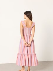 FatFace Eva Pink Midi Dress - Image 2 of 6