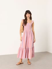 FatFace Eva Pink Midi Dress - Image 4 of 6