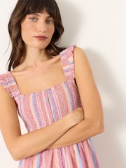 FatFace Eva Pink Midi Dress - Image 5 of 6