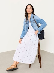 FatFace Emmy Blue Midi Dresses - Image 4 of 5