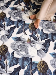 Hug Rug Navy Magnolia Garden Runner - Image 5 of 5