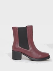 Simply Be Red Wide Fit Block Heel Chelsea Boot - Image 2 of 4
