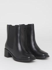 Simply Be Black Wide Fit Block Heel Chelsea Boots - Image 3 of 4