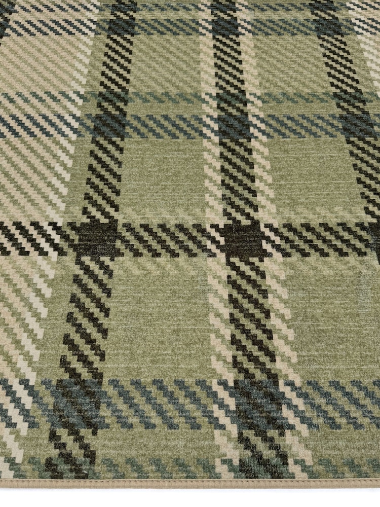 Hug Rug Green Isla Plaid Runner - Image 4 of 4 Hug Rug Green Isla Plaid Runner - Image 4 of 4