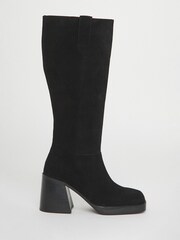 Simply Be Black Block Heel Knee High Boots - Image 2 of 4