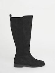 Simply Be Black Stretch Back Panel Knee High Boots - Image 3 of 4