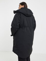 Simply Be Black Flat Padded Parka - Image 3 of 4