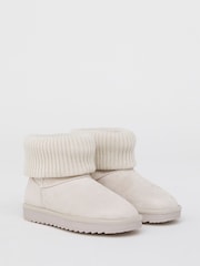 Natural - Simply Be Cuff Slipper Boots - Imagen 3 de 4