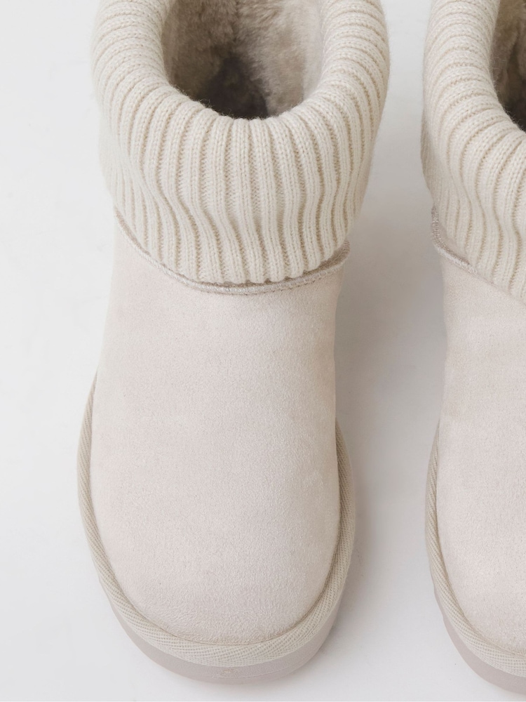 Simply Be Natural Cuff Slipper Boots - Image 4 of 4 Simply Be Natural Cuff Slipper Boots - Image 4 of 4