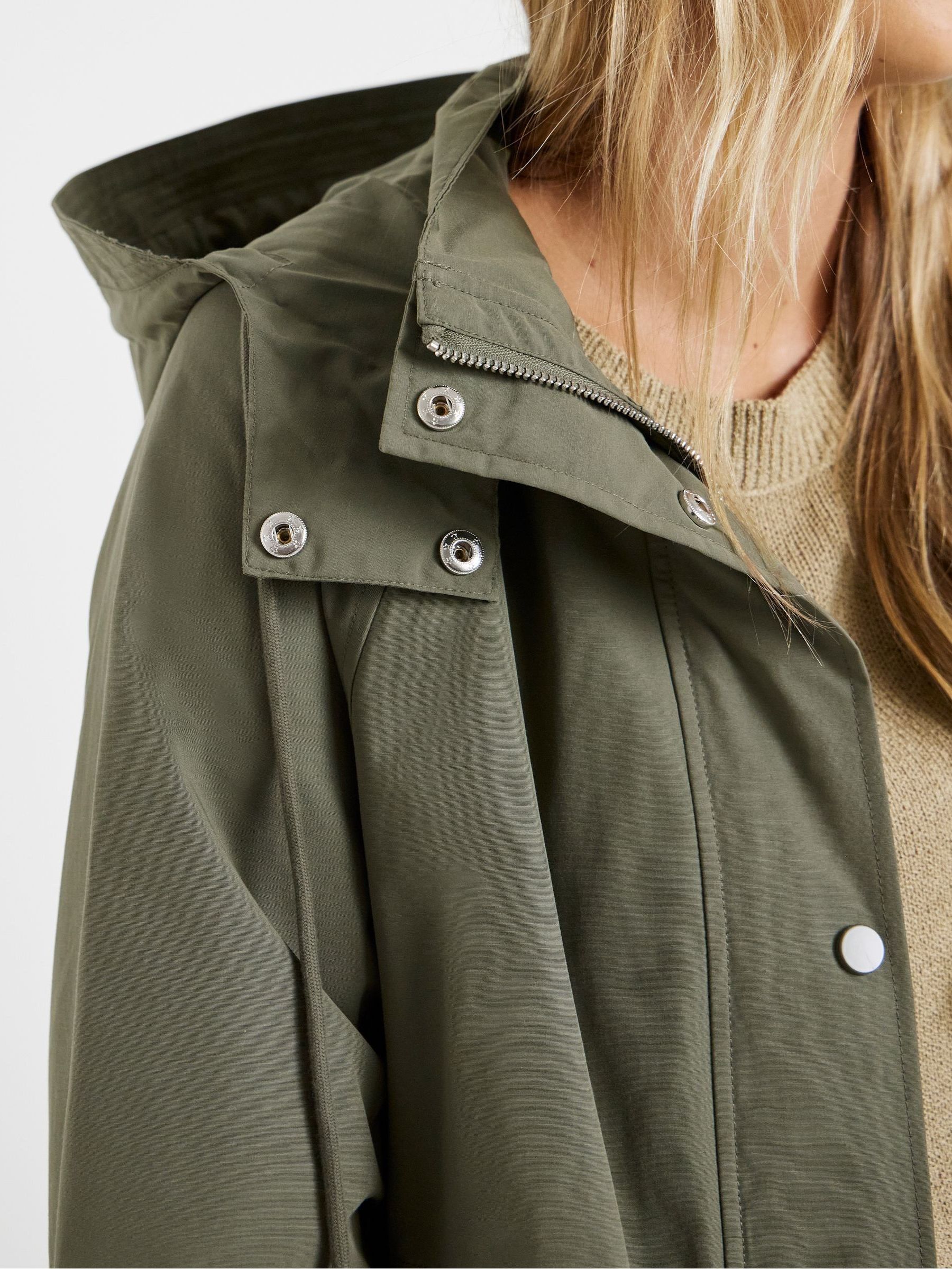 Buy Simply Be Green Storm Flap Detail Parka Coat from Next USA