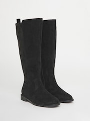 Simply Be Black Extra Wide Fit Stretch Back Panel Knee High Boots - Image 2 of 4