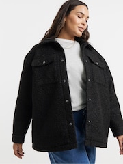 črna - Simply Be Teddy Pocket Jacket - Slika 1 iz 4
