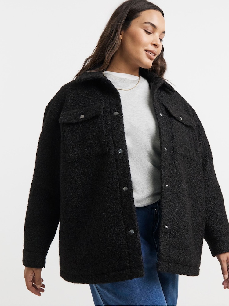 črna - Simply Be Teddy Pocket Jacket - Slika 1 iz 4