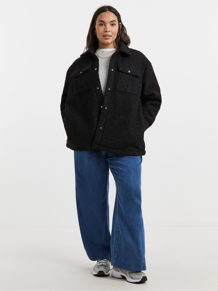 črna - Simply Be Teddy Pocket Jacket - Slika 4 iz 4