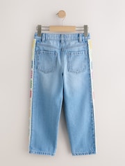 Zils džinss - Crochet Embroidered Side Tape Jeans (3-16yrs) - Attēls 6 no 8