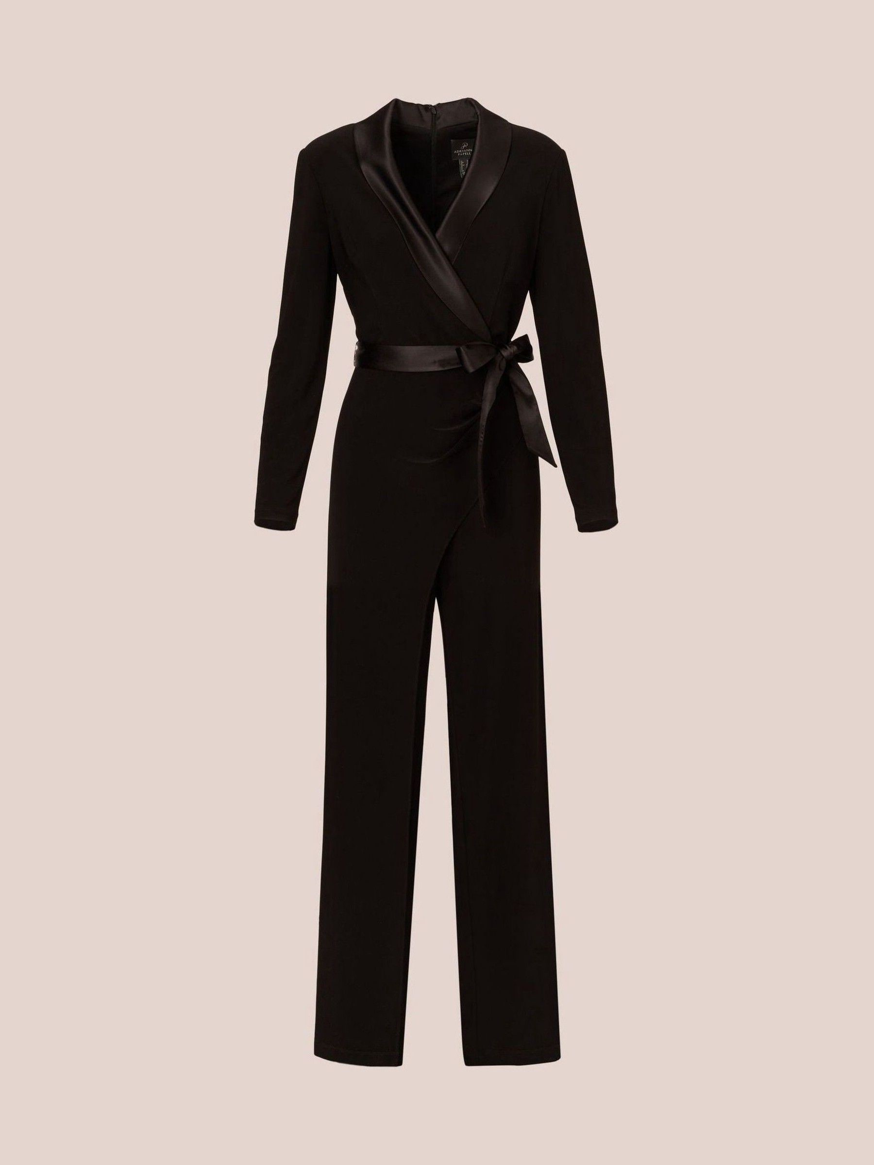Buy Adrianna Papell Black Jersey Combo Tuxedo Jumpsuit from Next USA