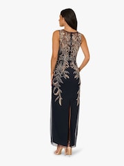 Adrianna Papell Blue Studio Beaded Column Long Dress - Image 2 of 6