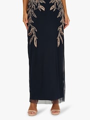 Adrianna Papell Blue Studio Beaded Column Long Dress - Image 4 of 6