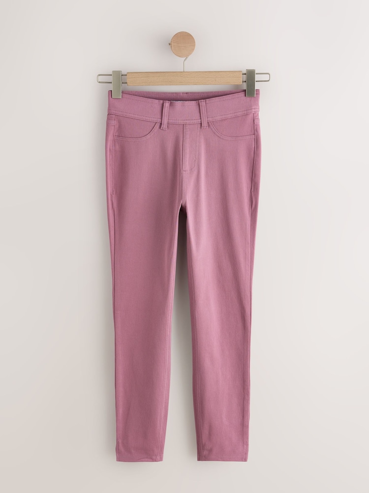 Bleach Blue / Pink Cropped Jersey Denim Leggings 2 Pack - Image 2 of 10