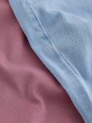 Bleach Blue / Pink Cropped Jersey Denim Leggings 2 Pack - Image 4 of 10