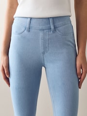 Bleach Blue / Pink Cropped Jersey Denim Leggings 2 Pack - Image 9 of 10