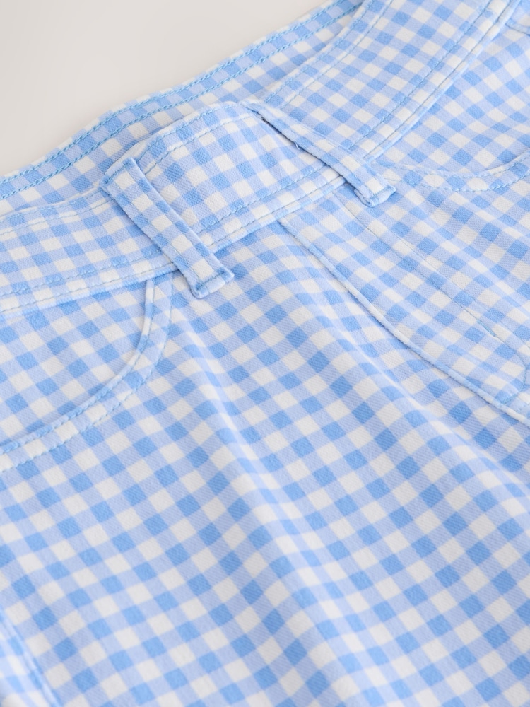 Gingham ya Bluu - Cropped Jersey Denim Leggings - Picha 2 kati ya 3